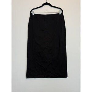 Vintage Susan Bristol black cotton maxi skirt 14 boho whimygoth basic